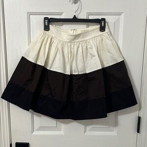 Kate Spade Black and Cream Mini Skirt